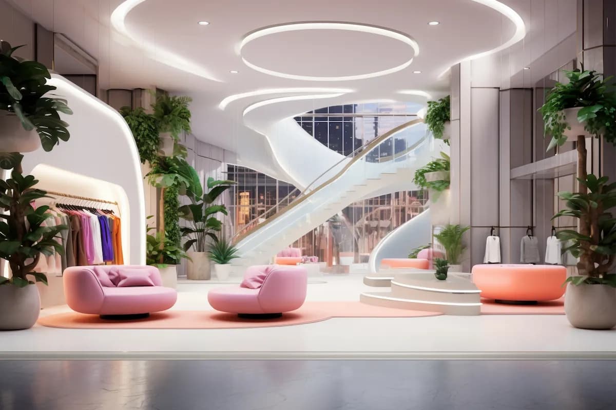 Visuel 3D d’un projet d’aménagement intérieur en perspective architecturale.